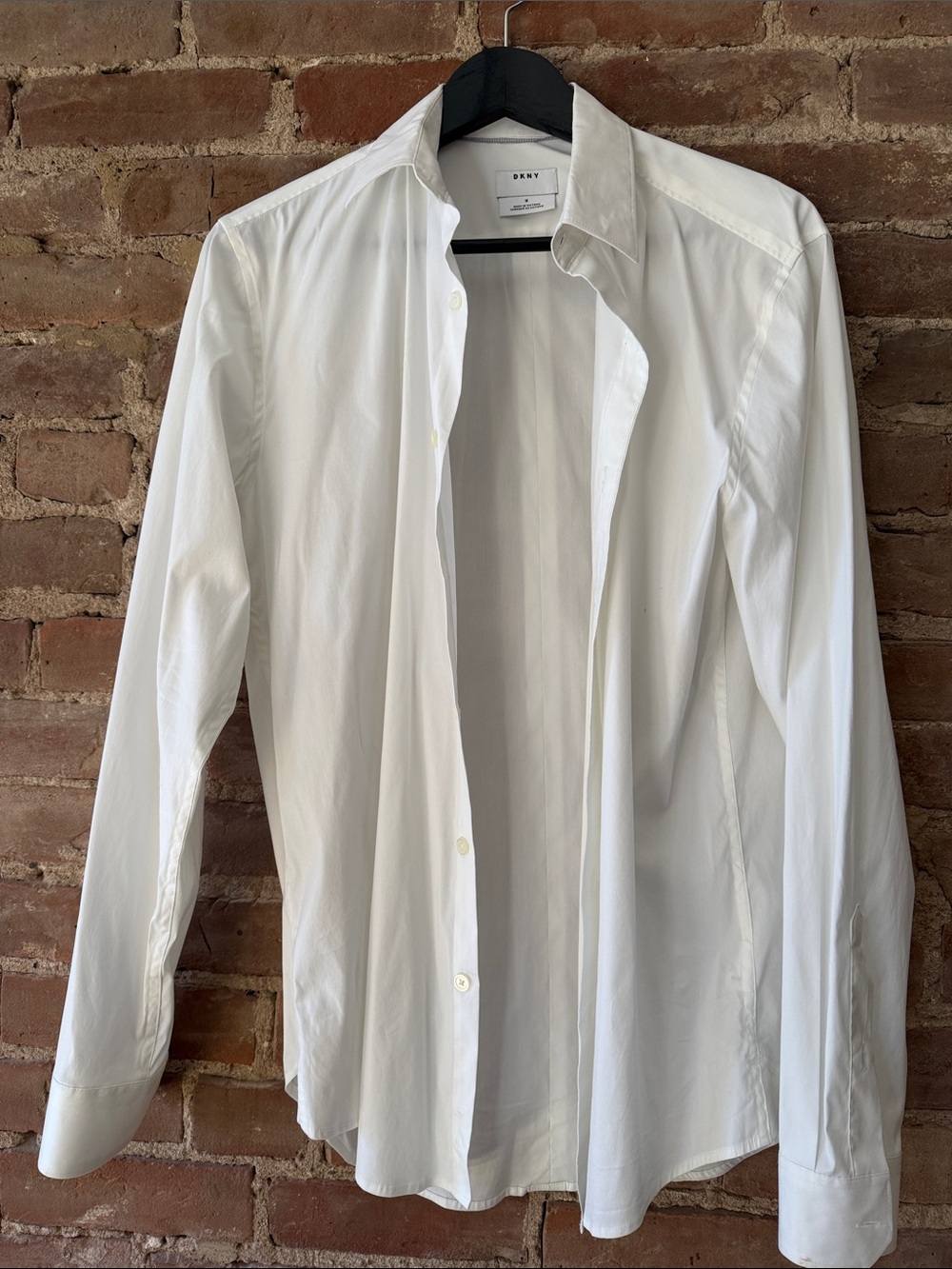 DKNY Men’s White Long-Sleeve Dress Shirt
